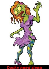 ducky need sleep zombie-cartoon-sexy-femalecharacter-pixmac-illustrati