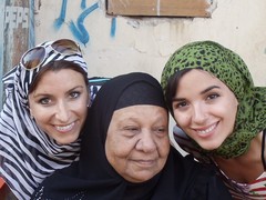 Egyptian daughters with mom.JPG