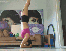 Girl exercises-cat_hogs=camera.gif