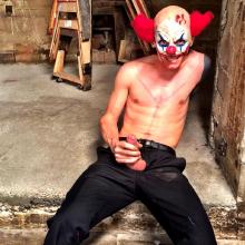 Devil clown dick in hand ready to c.jpg