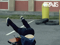 Fails and rolls in street in shame.gif